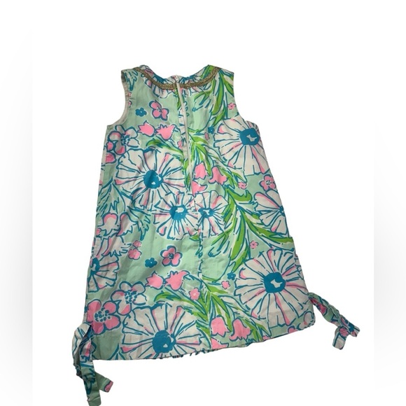 Lilly Pulitzer Dress Girls Delia Sand Bar Blu Splish Splash Size 5 - Picture 5 of 6